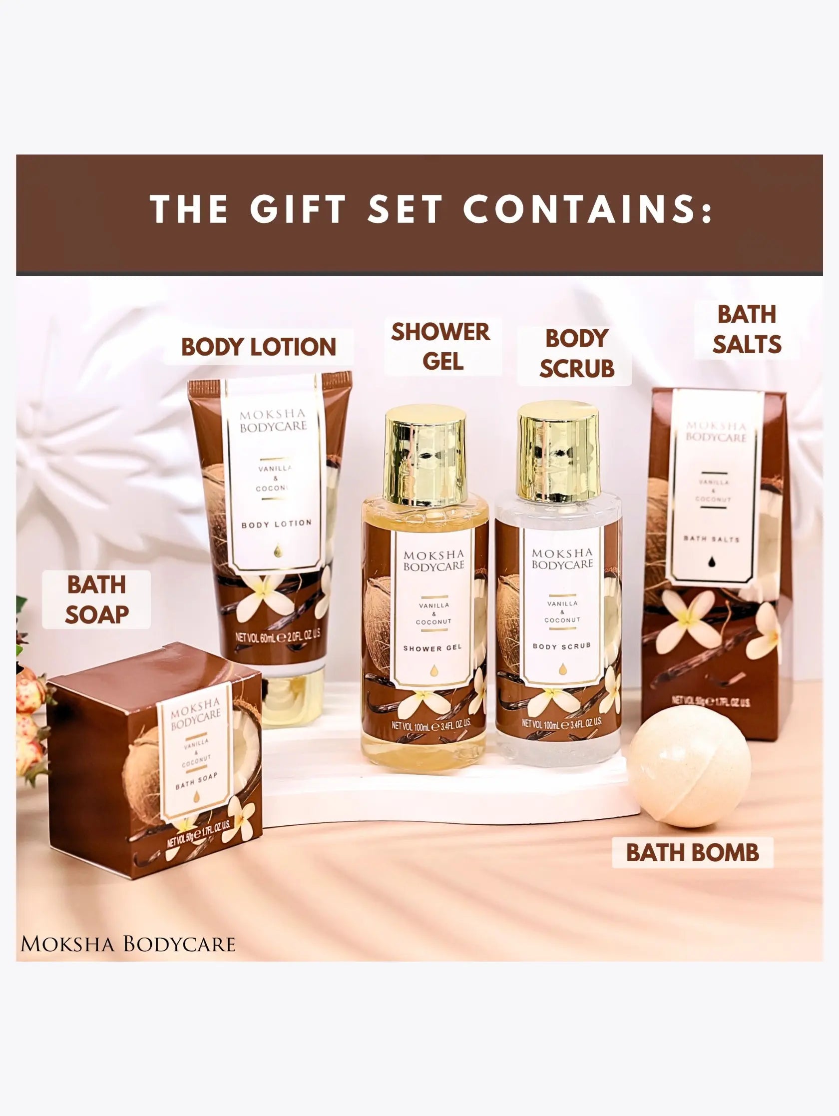 Vanilla and Coconut Gift Sets for Women