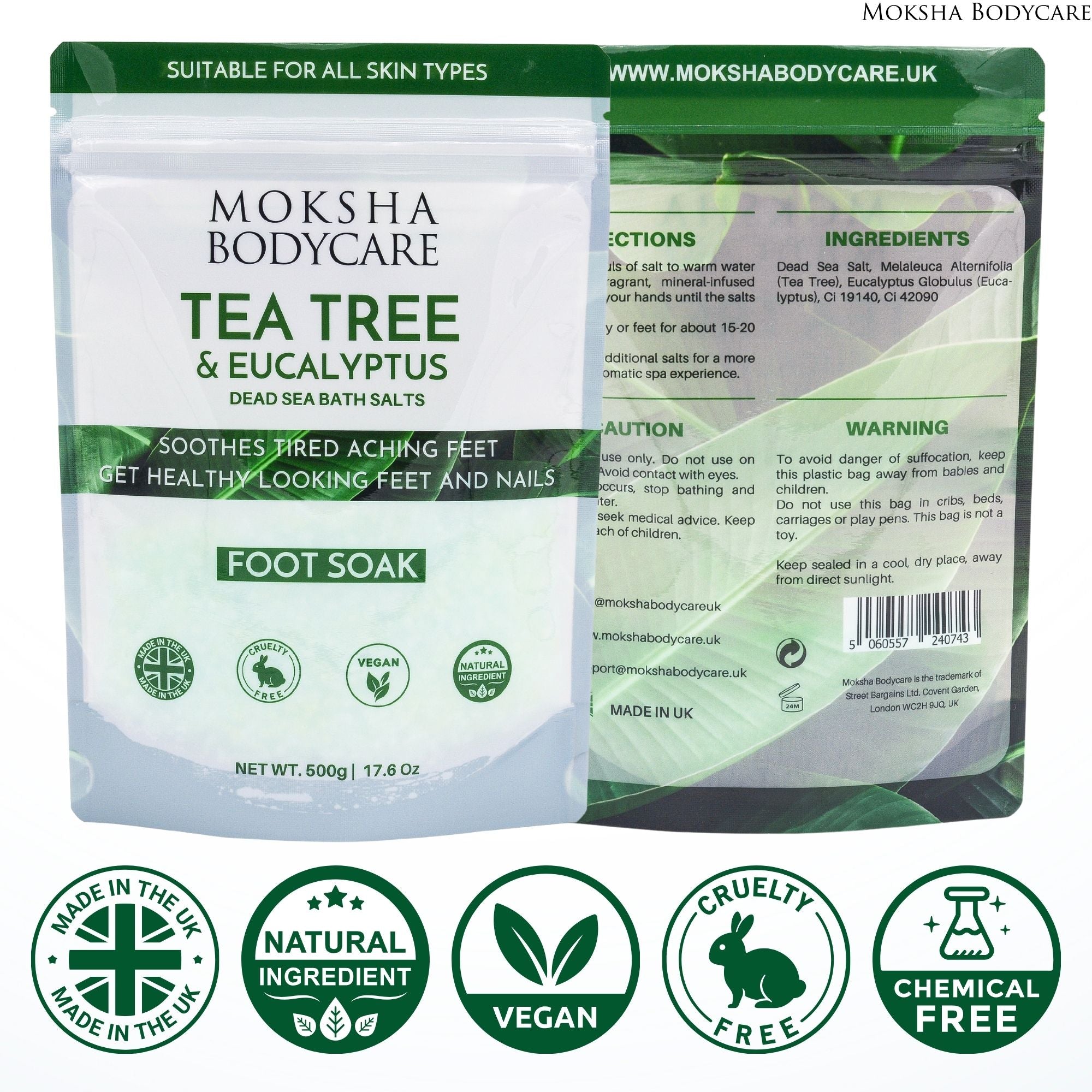 Moksha Bodycare Tea Tree & Eucalyptus foot soak