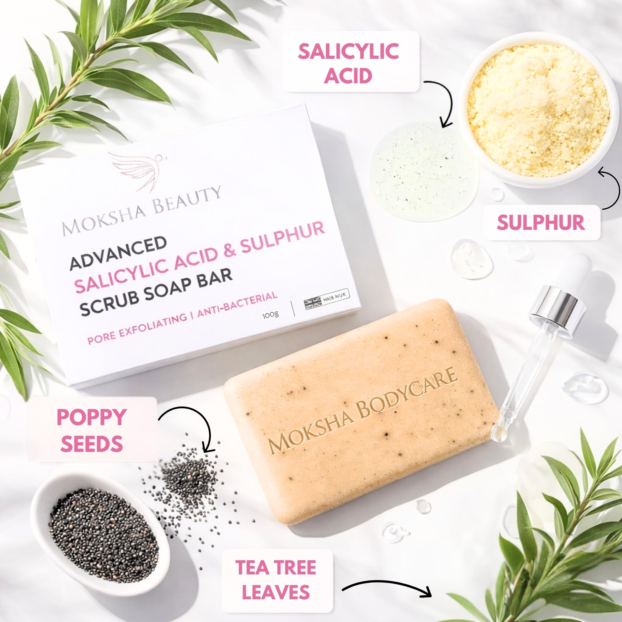 Salicylic Acid & Sulphur Acne Soap – 2 x 100g