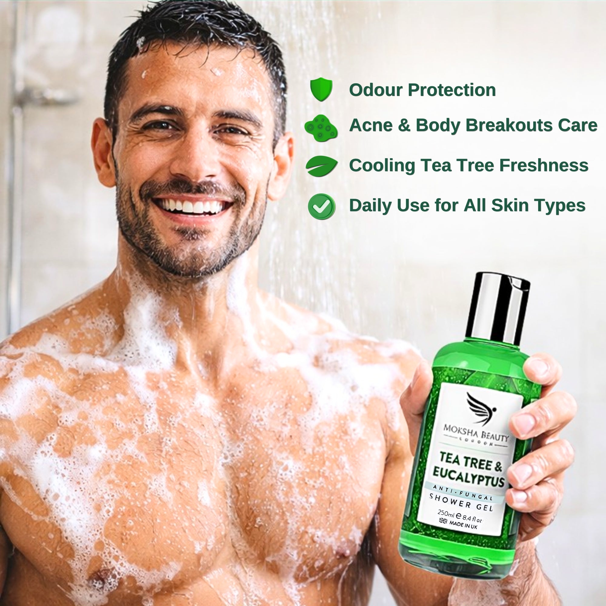Antifungal Shower Gel Pack of 2 | Tea Tree Body Wash