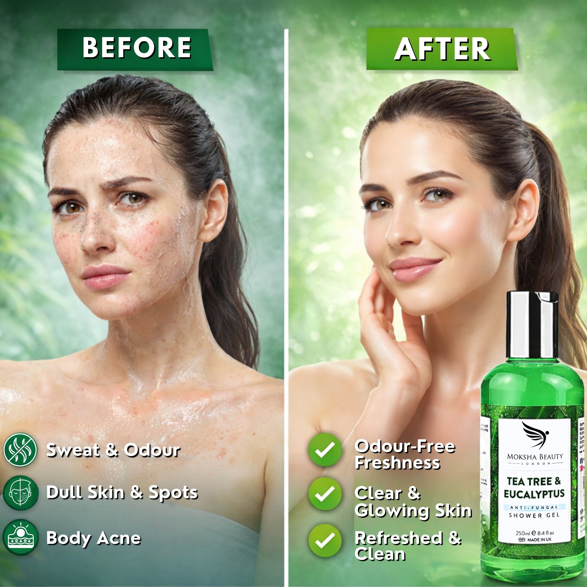 Tea Tree Antifungal Shower Gel – 2 x 250ml