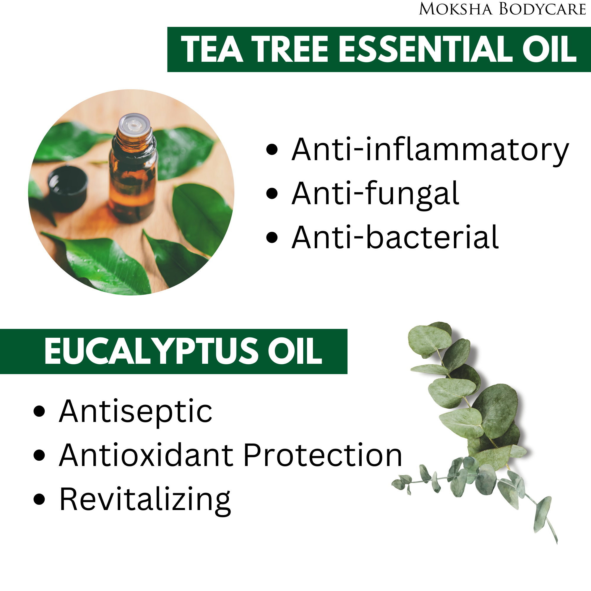 Tea tree essential oil and eucalyptus oil benefits 